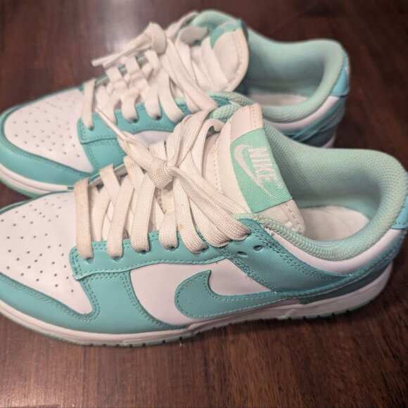 Nike Women's Aqua and White Sneakers - Picture 7 of 9